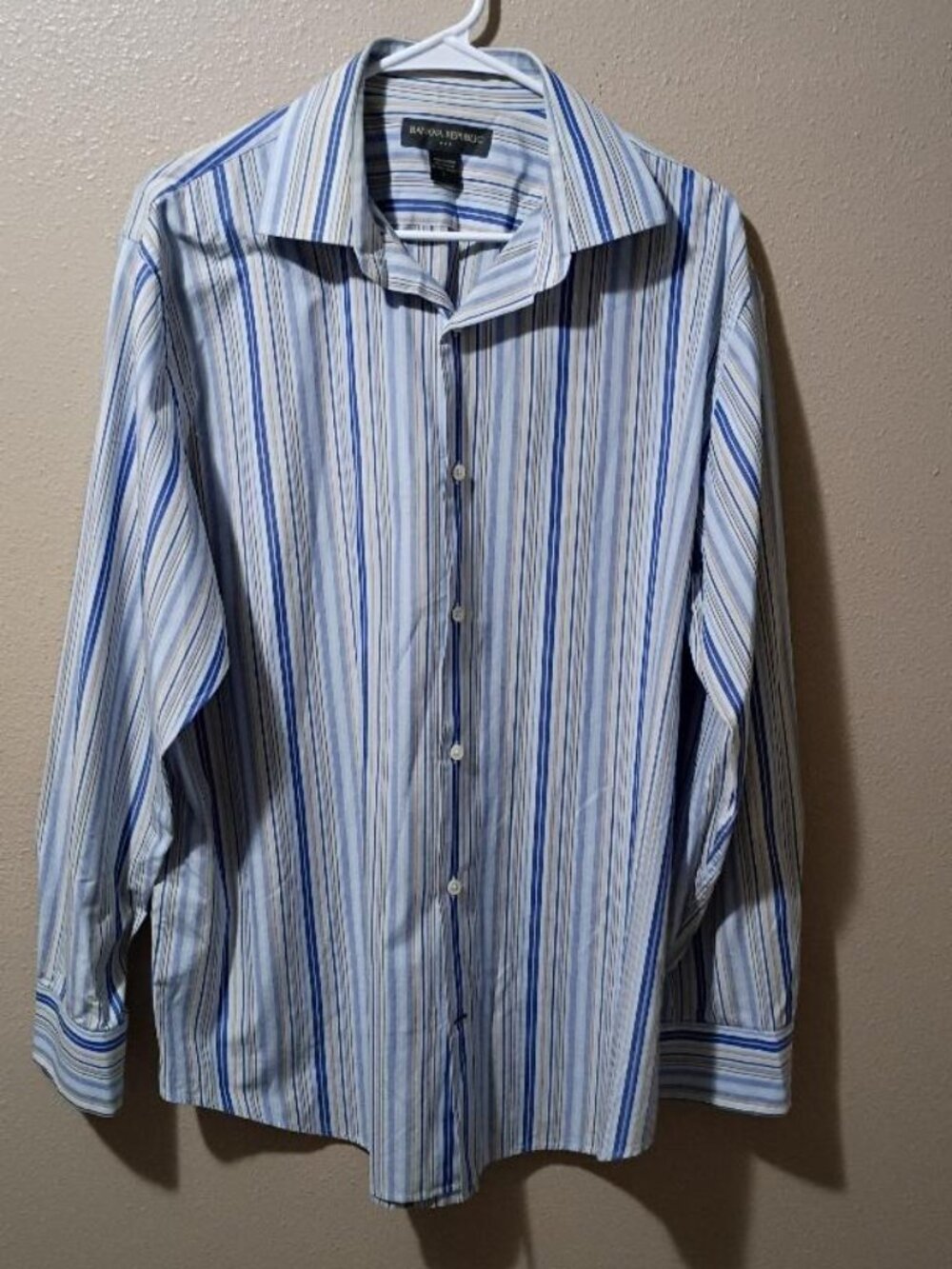 BANANA REPUBLIC Long-sleeved SHIRT for men Large/Multi-color